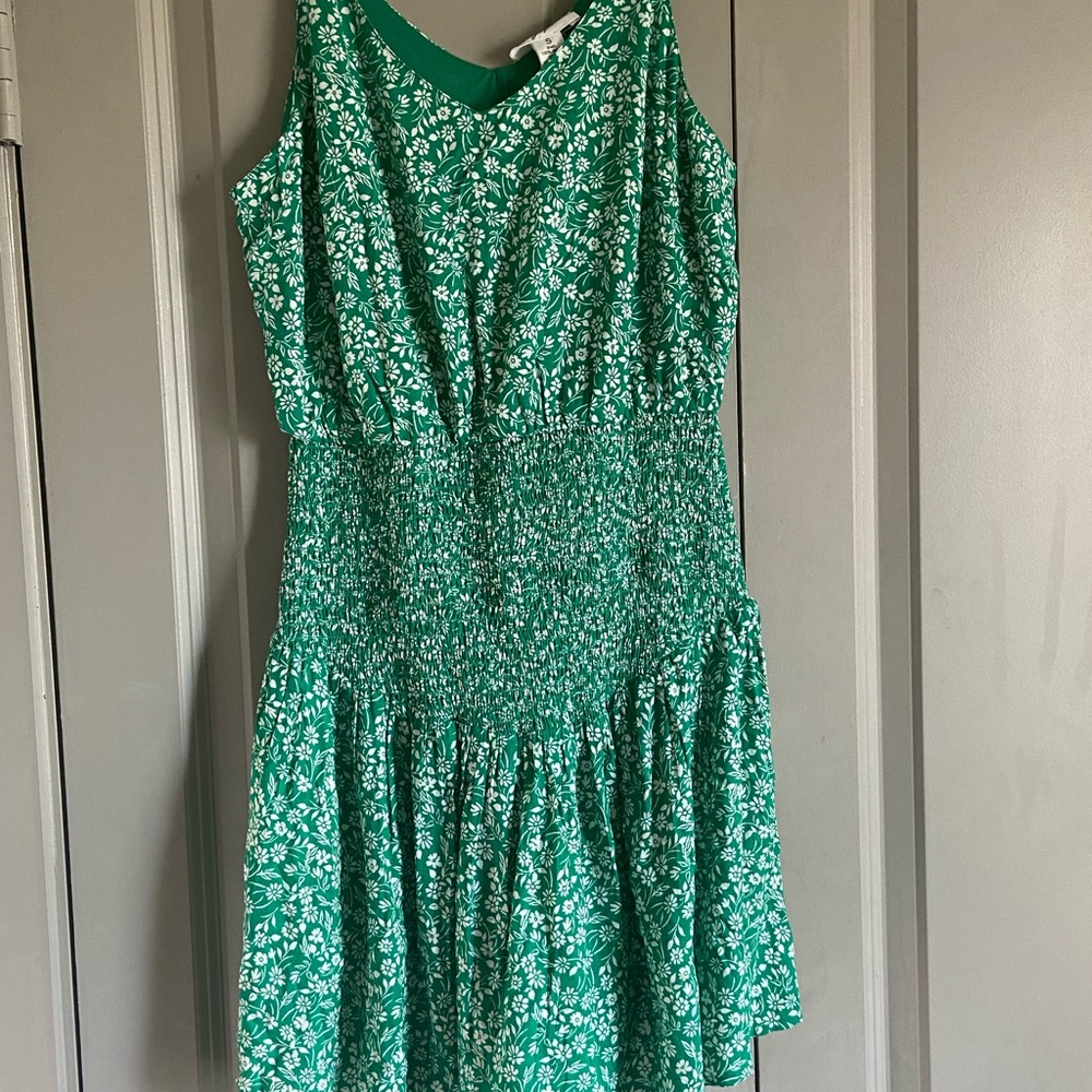 Green Sequin Sleeveless V-neck Sundress